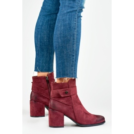 Bottines Modèle Blaise 260041WI-SU Bordeaux Daim - PRIMO rouge 3