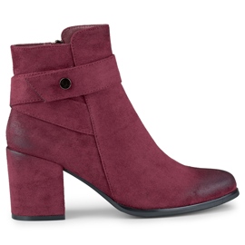 Bottines Modèle Blaise 260041WI-SU Bordeaux Daim - PRIMO rouge 4