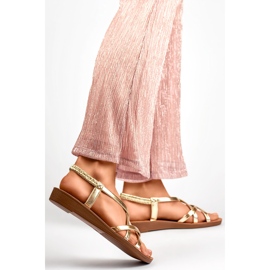 Sandales femme PS07GO or d'or 1
