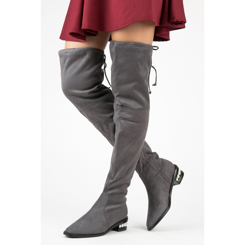 Fashion Mousquetaires gris avec perles 1