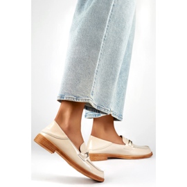 Chaussures pour femmes avec décoration 24-58233BE beige 1