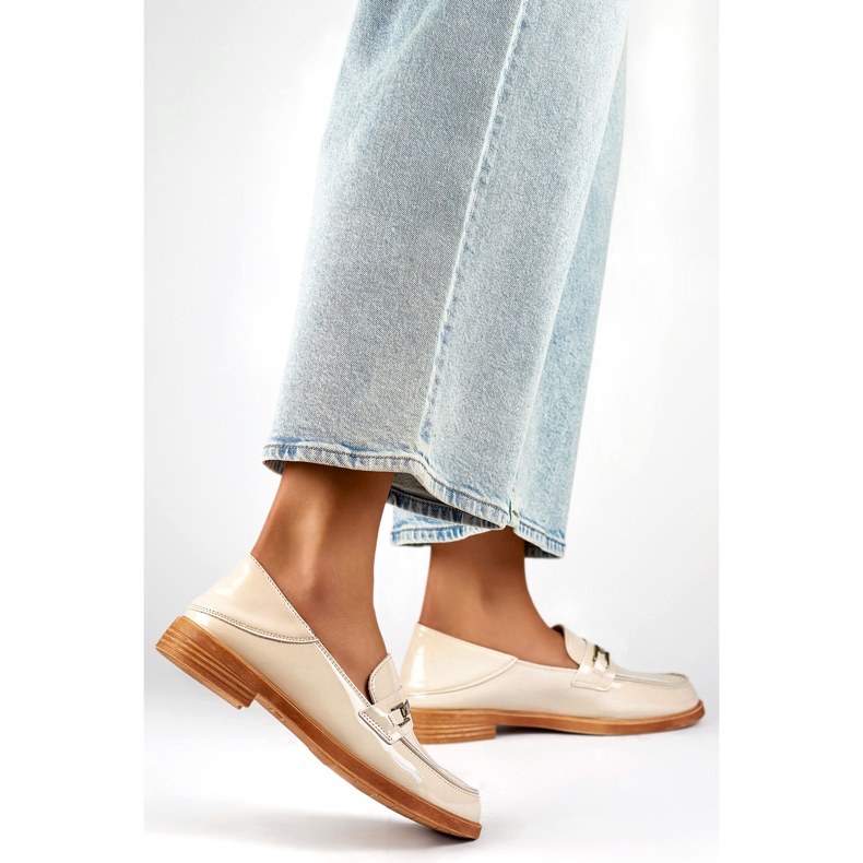 Chaussures pour femmes avec décoration 24-58233BE beige 1