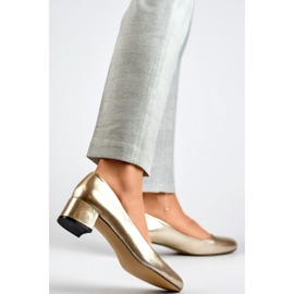Escarpins métalliques pour femmes GD-FL490B-TA d'or 1