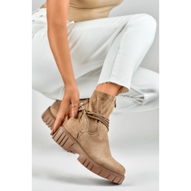 Bottines Modèle DE1127NU Daim Beige - PRIMO 3