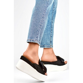 Tongs pour femmes noires 8082B 1