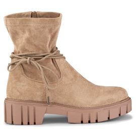 Bottines Modèle DE1127NU Daim Beige - PRIMO 4