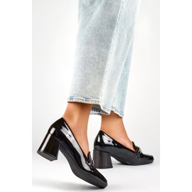 Escarpins vernis pour femmes 24-58242B noir 1