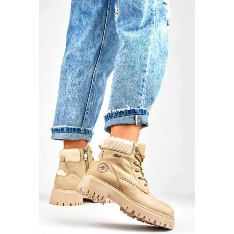 Bottes isolées pour femmes GD-TL53BE beige 2 Bottes isolées pour femmes GD-TL53BE beige 2