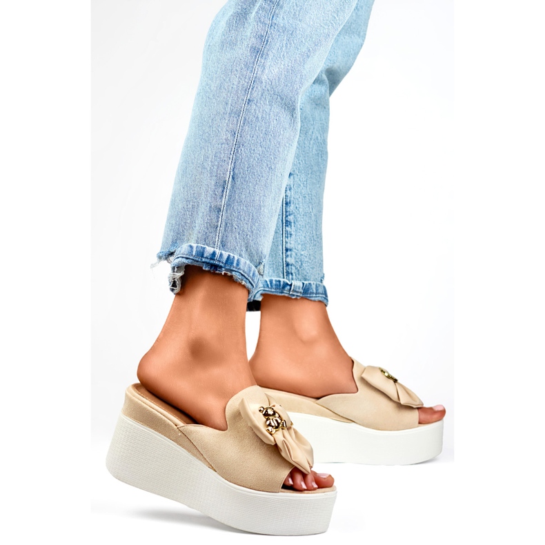 Sandale Tongs Modèle 8082BE Beige 1