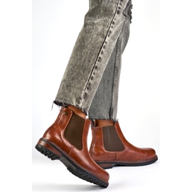 Bottines Chelsea Modèle GD-WL71C Marron/Camel - PRIMO brun 2