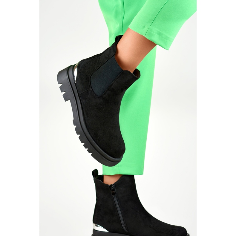 Bottines Chelsea pour femmes XJ-351B noir 2