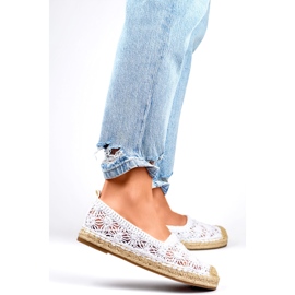 Espadrilles ajourées Femme 77-528W blanc 1