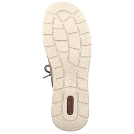 Bottines femme imperméables en cuir beige Rieker L7701-24 2