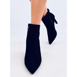 Mariah Bottines à talons hauts en daim noir le noir 3