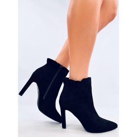 Mariah Bottines à talons hauts en daim noir le noir 6