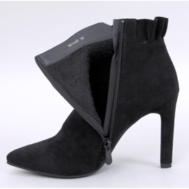 Mariah Bottines à talons hauts en daim noir le noir 5