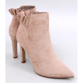 Bottines à talons aiguilles en daim Mariah kaki beige 1
