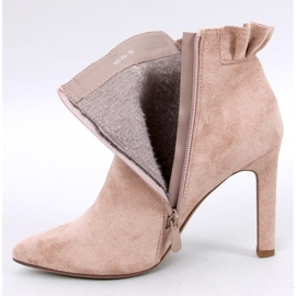 Bottines à talons aiguilles en daim Mariah kaki beige 2