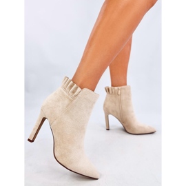 Mariah Bottines en daim beige 5