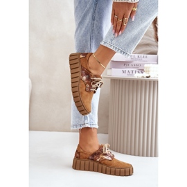 Chaussures en daim sur la plate-forme d'hypnose marron brun 2