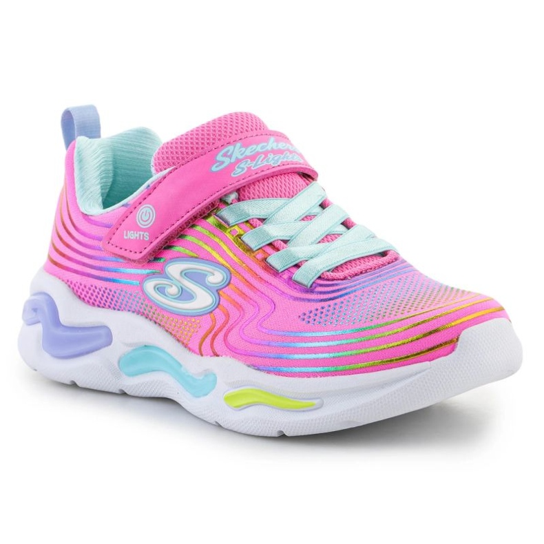Chaussures Skechers S-Lights Wavy Beams 302338L-PKMT rose 1