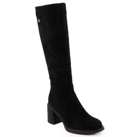 Bottines à talons en daim Potocki W 60314 WOL278A le noir 2