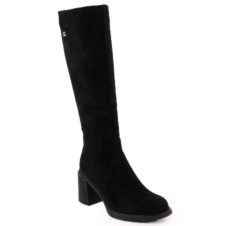 Bottines à talons en daim Potocki W 60314 WOL278A noir 2