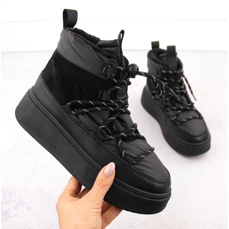 Bottes de neige Potocki avec plateforme W 72302 WOL280A le noir 1