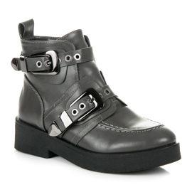 Vices Bottes à boucles gris 4