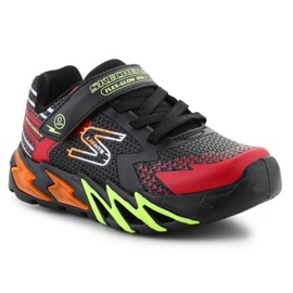Chaussures Skechers S-Lights Flex-Glow Bolt 400138L-BKRD le noir 1