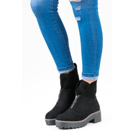Vices Bottes fermées par une fermeture éclair le noir 1