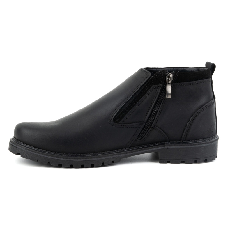 Olivier Bottines Chelsea homme en cuir, isolées, 140GT, noires le noir 1