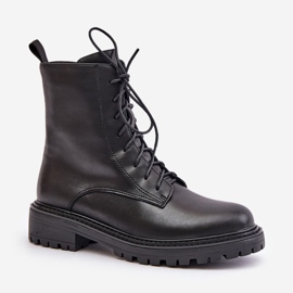 Bottines de travail isolées en cuir avec fermeture éclair, noir Elosie le noir 4