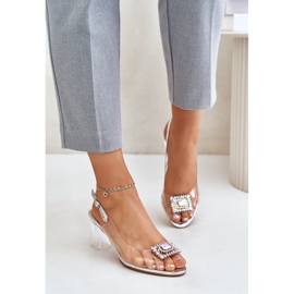 S.Barski Sandales Transparentes Avec Broche sur Talon Haut D&A MR42-031 Argent 2 S.Barski Sandales Transparentes Avec Broche sur Talon Haut D&A MR42-031 Argent 2