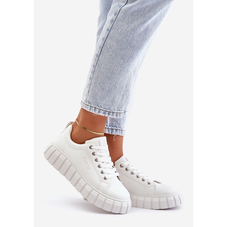 Baskets isolées Big Star pour femmes MM274616 Blanc blanche 1 Baskets isolées Big Star pour femmes MM274616 Blanc blanche 1