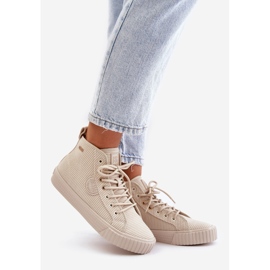 Baskets isolées en velours côtelé pour femmes Big Star OO274771 Hi-Poly System Beige 1
