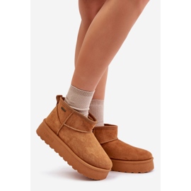 Bottes de neige à plateforme basse Big Star OO274A098 Camel brun 1