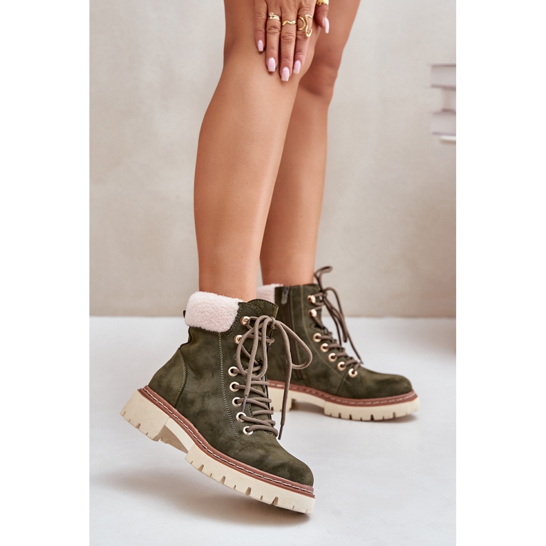 Bottes isolées avec fermeture éclair pour femme, vert Ferelia 2