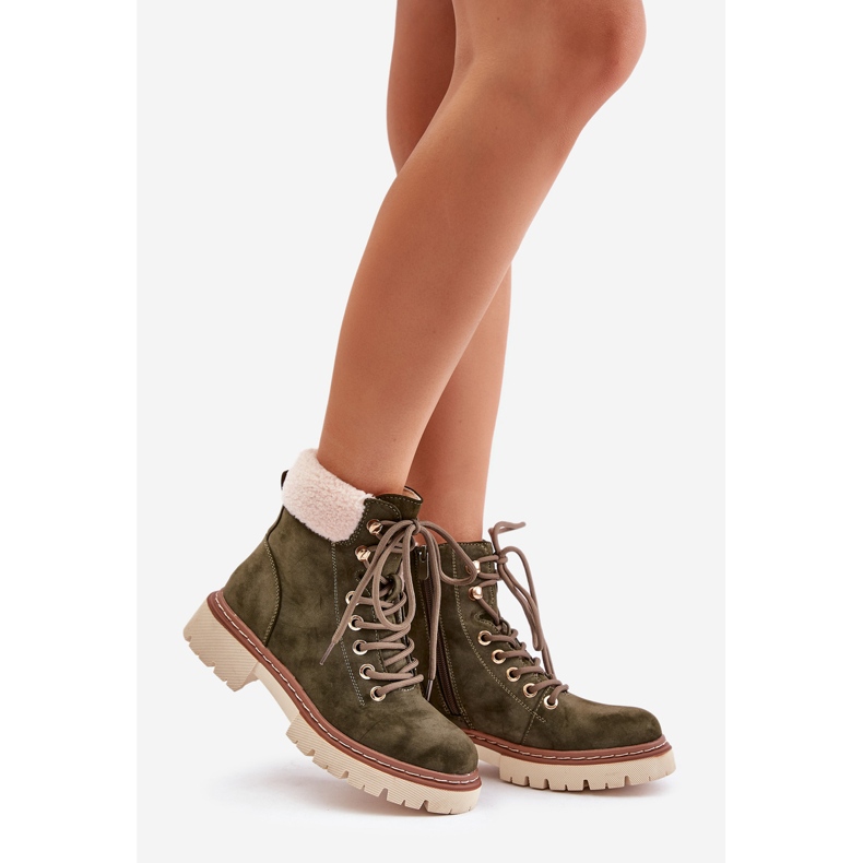 Bottes isolées avec fermeture éclair pour femme, vert Ferelia 1