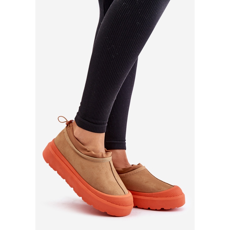 Camel Izamine Bottes de neige à plateforme avec tige basse pour femme brun 1