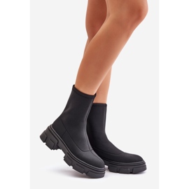 Ravendria – bottes noires à enfiler à talons plats le noir 1