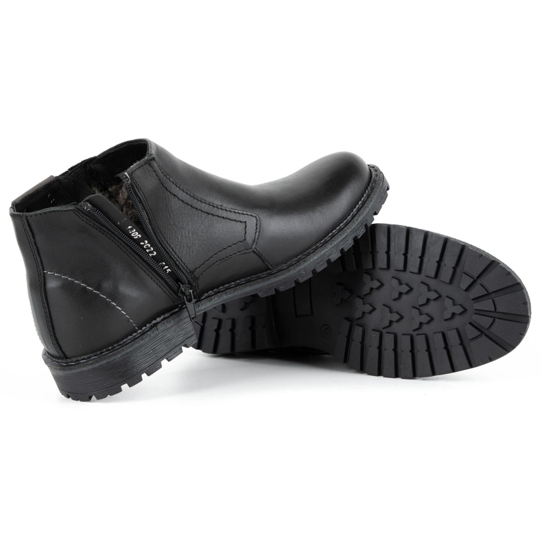 Olivier Bottes homme isolées en laine 815, face noire le noir 4
