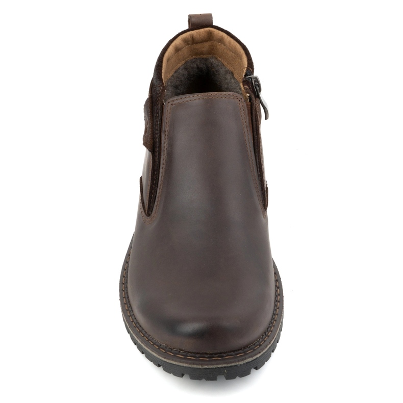 Olivier Bottines Chelsea homme en cuir, isolées, 140GT, marron foncé brun 1