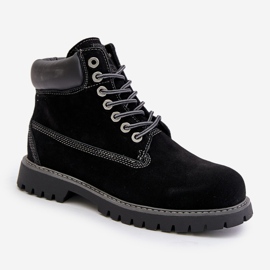 Bottes isolées en daim pour hommes Big Star OO174138 HI-POLY System noir le noir 5
