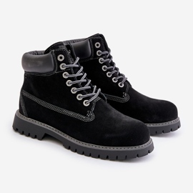 Bottes isolées en daim pour hommes Big Star OO174138 HI-POLY System noir le noir 1