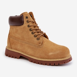 Bottes isolées en daim pour hommes Big Star OO174136 HI-POLY System Camel brun 6