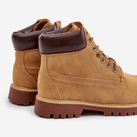Bottes isolées en daim pour hommes Big Star OO174136 HI-POLY System Camel brun 2