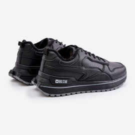 Baskets isolées pour hommes Big Star OO174675 HI-POLY System Noir le noir 2