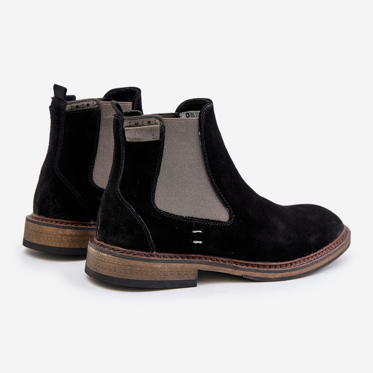 Bottines Chelsea en daim pour hommes Big Star OO174154 noir 2