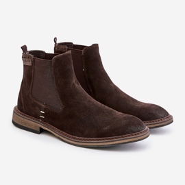 Bottines Chelsea en daim pour hommes Big Star OO174155 marron brun 1 Bottines Chelsea en daim pour hommes Big Star OO174155 marron brun 1